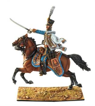 French 5th Hussars Officer,  France's Grande Armee--single mounted figure #0