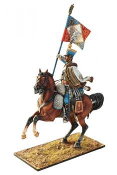 French 5th Hussars Standard Bearer, France's Grande Armee--single mounted figure #0