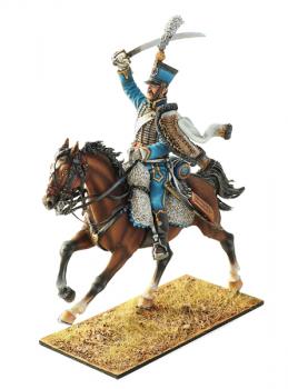 French 5th Hussars Private #1,  France's Grande Armee--single mounted figure #0