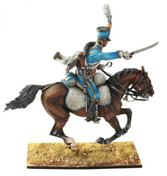 French 5th Hussars Private #2,  France's Grande Armee--single mounted figure #0