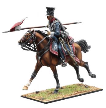 Polish Imperial Guard Lancers Trooper with Lance #1, Polish 1st Light Cavalry Regiment, French Grande Armee--single mounted figure #0