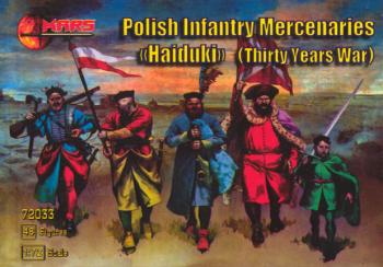 1/72 Thirty Years War Polish Infantry Mercenaries (Haiduks)--48 figures in 12 poses #0