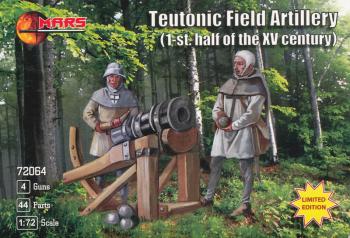 1/72 1st Half XV Century Teutonic Field Artillery--16 figures in 4 poses and 4 mortars--AWAITING RESTOCK. #0