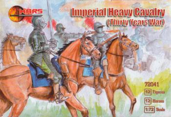 1/72 Thirty Years War Imperial Heavy Cavalry--12 mounted figures in 6 poses and 12 horses in 6 horse poses #0
