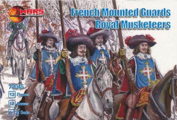1/72 French Guards Royal Musketeers--12 mounted figures in 6 poses and 12 horses in 6 horse poses #0