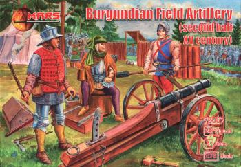 1/72 2nd Half XV Century Burgundian Field Artillery--24 figures in 6 poses and four guns #0
