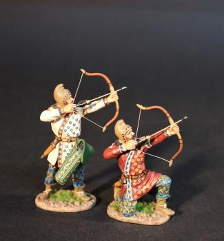 Scythian Foot Archers Firing (standing with white tunic, kneeling with red tunic), The Scythians, Armies and Enemies of Ancient Greece and Macedonia--two figures #0