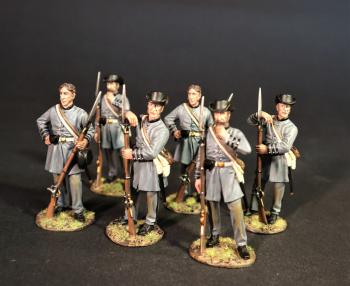 Three Infantrymen Standing, 5th Virginia Regiment, Company A, Marion Rifles, Winchester, The Army of the Shenandoah, The First Battle of Manassas, 1861, ACW 1861-1865--six figure (2 each of CS5V-09, CS5V-10, & CS5V-11) #0