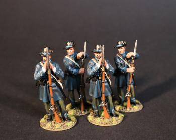 Four Infantry Standing (2 each of CS5V-04 and CS5V-05), Co. L, West Augusta Guards, Staunton, 5th Virginia Regiment, The Army of the Shenandoah, The First Battle of Manassas, 1861, ACW 1861-1865--four figures #0