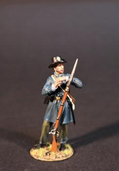 Infantry Standing (hands entwined, left wrist on barrel), Co. L, West Augusta Guards, Staunton, 5th Virginia Regiment, The Army of the Shenandoah, The First Battle of Manassas, 1861, ACW 1861-1865--single figure #0