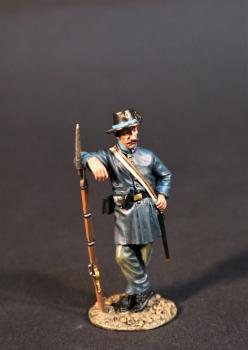 Infantry Standing (leaning right elbow on barrel), Co. L, West Augusta Guards, Staunton, 5th Virginia Regiment, The Army of the Shenandoah, The First Battle of Manassas, 1861, ACW 1861-1865--single figure #0
