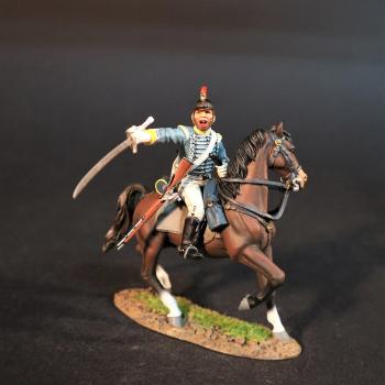 Light Dragoon (sword extended to right), 19th Regiment of Light Dragoons, The Battle of Assaye, 1803, Wellington in India--single mounted figure #0