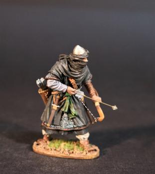 Almoravid Archer Standing with Drawn Bow Pointing Downwards (Black Robes), The Almoravids, El Cid and the Reconquista, The Crusades--single figure #0