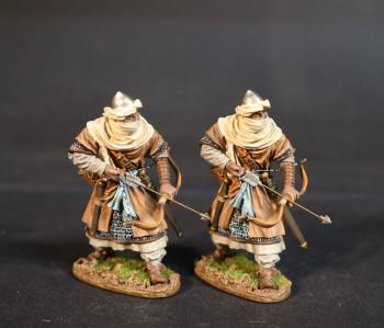 Almoravid Archers Standing with Drawn Bow Pointing Downwards (Tan Robes), The Almoravids, El Cid and the Reconquista, The Crusades--two figures #0