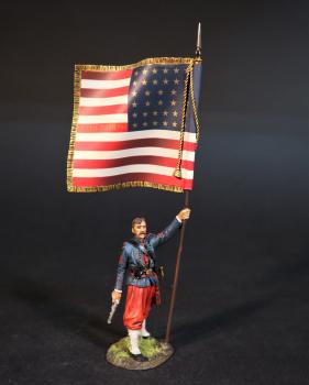 Standard Bearer with United States flag, The 14th Regiment, New York State Militia, The First Battle of Bull Run, 1861, The ACW--single figure #0