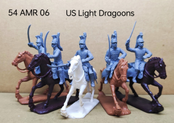 U.S. Light Dragoons--makes five mounted figures--1 mounted officer and 4 mounted troopers #0