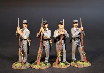 Four Infantry Standing Leaning on Gun Holding Bayonet (CS5V-14 & CS5V-15), 5th Virginia Regiment, The Army of the Shenandoah First Brigade, The First Battle of Manassas, 1861, ACW, 1861-1865--four figures #0