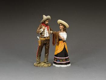 "Dressing For A Fight"--Mexican Vaquero figure and female figure #0