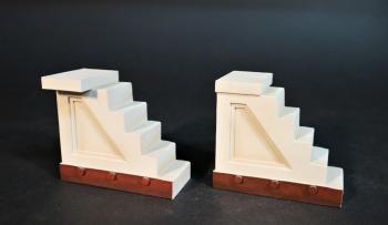 Stairs, Aztec Temple Complex, The Aztec Empire, The Conquest of America--two pieces (Step Size:  2 ½ in. x 2 7/8 in. x 1 5/8 in.) #0