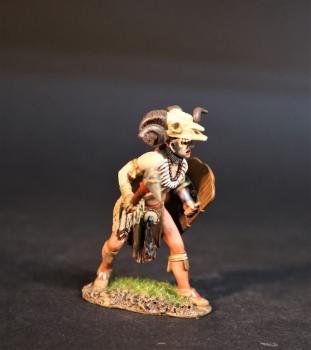 Beothuk Warrior Archer Wearing Horned Skull and wielding a stone axe and shield, Skraelings, The Conquest of America--single figure #0