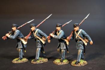 Four Infantry Marching, Company E, The Emerald Guard, 33rd Virginia Regiment, The Army of the Shenandoah First Brigade, The First Battle of Manassas, 1861, ACW, 1861-1865--four figures #0