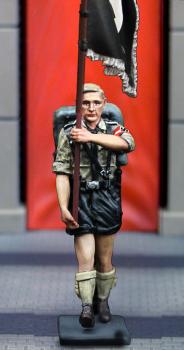 HJ Flagbearer Marching--single figure with flag--TWO IN STOCK. #0