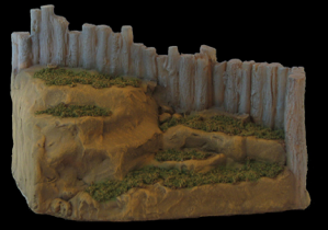 Fort Apache 1876 #09 Rock with Stockade 9" x 5" x 6"--single foam piece--AWAITING RESTOCK! #0