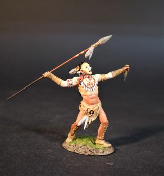 Beothuk Warrior Holding Knife and Throwing Spear, Skraelings, The Conquest of America--single figure #0