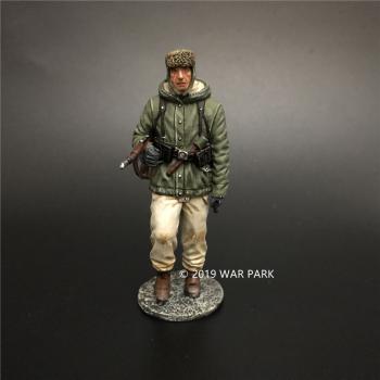 German Soldier is Marching with 98k D (green jacket, white trousers, rifle under right arm), Battle of Kharkov--single figure #0
