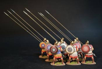 Nine More Phalangites, Sarissa at 60 degrees, The Macedonian Phalanx, Armies and Enemies of Ancient Greece and Macedonia--nine figures with pikes #0