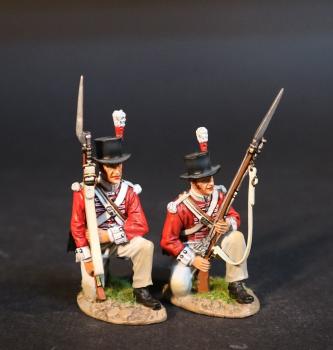 Two Line Infantry (kneeling leaning musket on shoulder, kneeling at the ready), The 74th (Highland) Regiment, Wellington in India, The Battle of Assaye, 1803--two figures #0