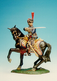 Mounted Officer, reining horse round and pointing with sword--single mounted figure--RETIRED--LAST ONE!! #1121