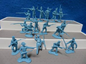 BMC Alamo Texans - 12 figures in 5 poses - 54mm plastic toy soldiers