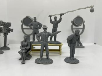 Movie Director and Crew--five figures and five accessory pieces--AWAITING RESTOCK. #0
