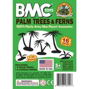 BMC Classic Marx Palm Trees & Jungle Ferns--16 piece plastic playset accessories #0