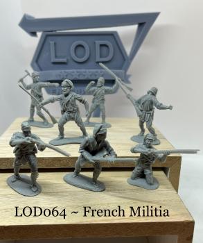 Image of French Militia--seven figures in seven poses--TWO IN STOCK!