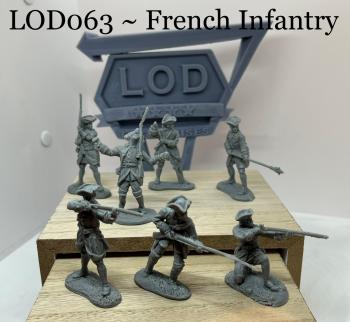 Image of French Infantry--seven figures in seven poses - AWAITING RESTOCK! 