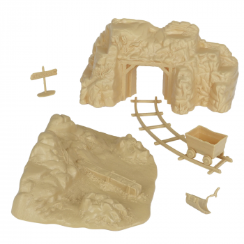BMC Classic Marx Western Gold Mine Plastic Cowboys Army Men Playset Accessories (TAN) BMC Classic Marx Western Gold Mine Plastic Cowboys Army Men Playset Accessories (TAN) #47055