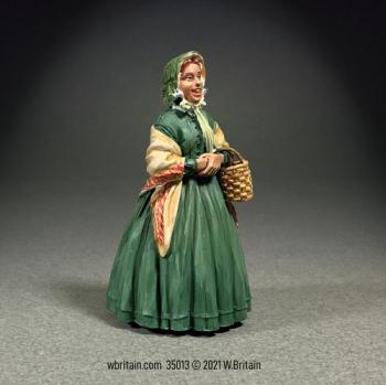 Betsy Going to Market, 1860's Woman--single figure #0