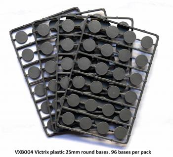 Victrix 25mm Round Plastic Bases--96 bases Victrix 25mm Round Plastic Bases--96 bases #41404