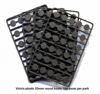 Victrix 20mm Round Plastic Bases--120 bases Victrix 20mm Round Plastic Bases--120 bases #41403