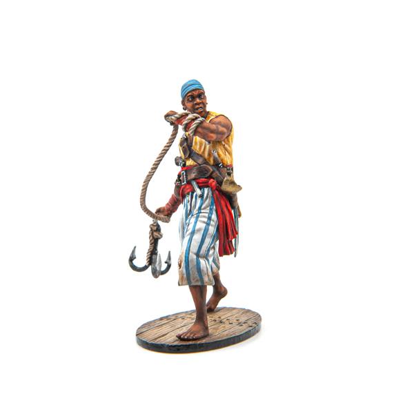 Caribbean Pirate with Grappling Hook--single figure - PIR001