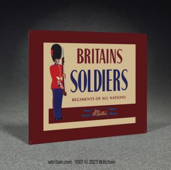 Britains Soldiers, Regiments of All Nations--12.5 in. x 16 in. metal (tin) sign--TWO IN STOCK. #0