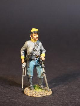 Dismounted Confederate Cavalryman Standing Leaning on Scabbard, Cavalry Division, The Army of Northern Virginia, The Battle of Brandy Station, June 9th, 1863, The American Civil War, 1861-1865--single figure