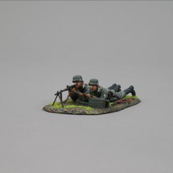 Prone Heer MG 34 Team--two German WWII figures on single base--RETIRED--LAST FOUR!! #4