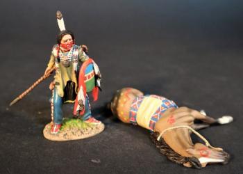 Chief Comes In Sight, The Battle Where the Girl Saved Her Brother, 17th June 1876, The Black Hill Wars, 1876-1877, Thunder on the Plains--single figure and dead horse #48038