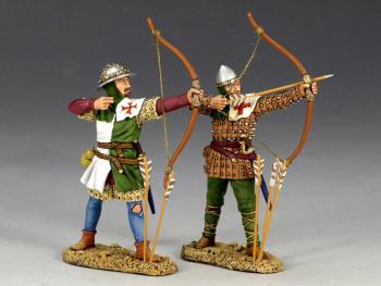 Image of Crusader Archers Set--two figures--RETIRED--LAST ONE!!