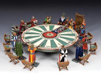 Image of The Complete Round Table Set--fourteen figures, thirteen chairs, Round Table