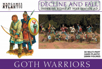 28mm Goth Warriors, Decline & Fall:  Imperial Rome 284-476 CE--30 unpainted multi-part plastic figures 28mm Goth Warriors, Decline & Fall:  Imperial Rome 284-476 CE--30 unpainted multi-part plastic figures #48076