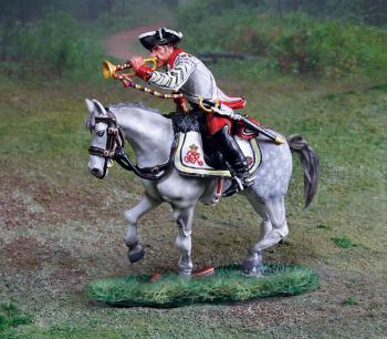 British 17th Dragoons Trumpeter--single mounted figure--RETIRED--LAST ONE!! #48098